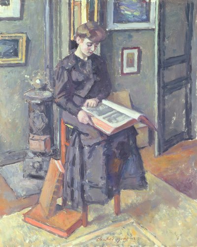 Fille lisant un livre, 1906 - Charles Guerin